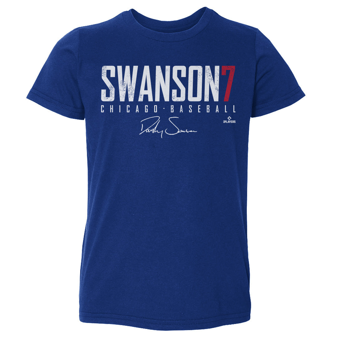 Dansby Swanson Shirt, Chicago Baseball Men's Cotton T-Shirt