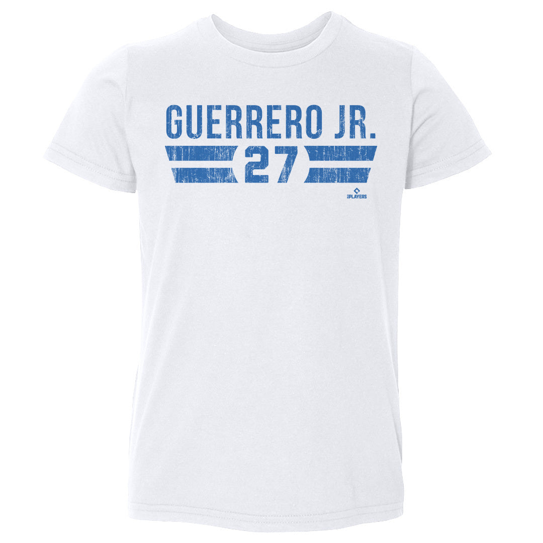 Vladimir Guerrero Jr. Kids Toddler T-Shirt - Heather Gray - Toronto | 500 Level Major League Baseball Players Association (MLBPA)