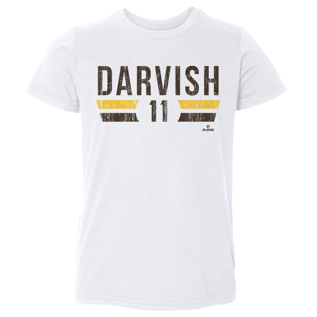 500LVL Yu Darvish Kids Toddler T-Shirt - San Diego Baseball Yu Darvish San Diego Player Silhouette Wht