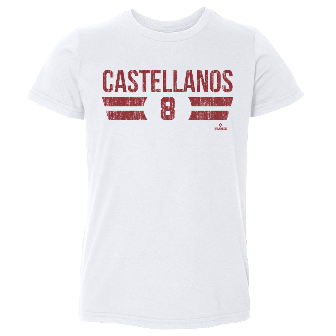 Nick Castellanos Kids Toddler T-Shirt - Red - Philadelphia | 500 Level Major League Baseball Players Association (MLBPA)