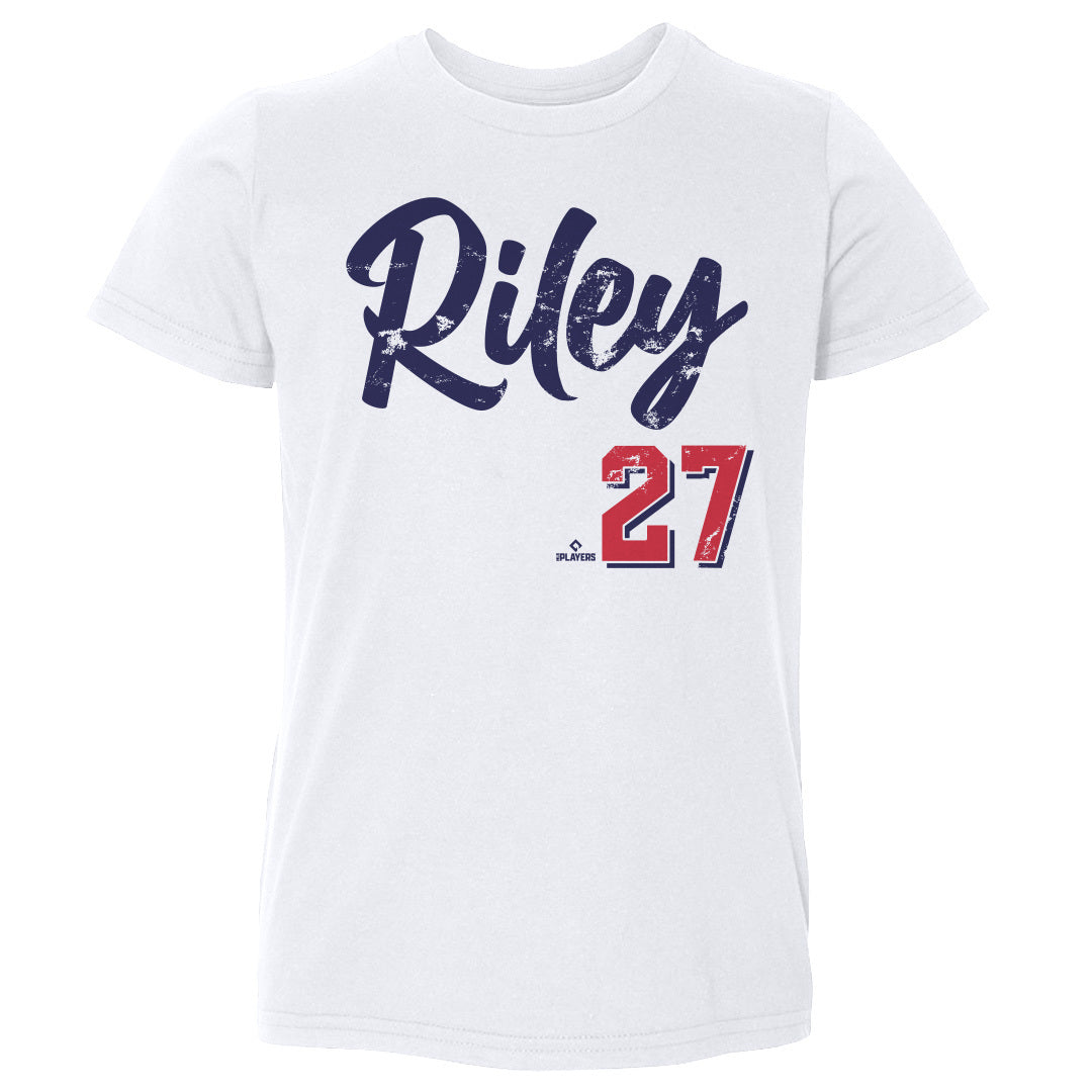 Austin Riley Kids Toddler T-Shirt - Heather Gray - Atlanta | 500 Level Major League Baseball Players Association (MLBPA)