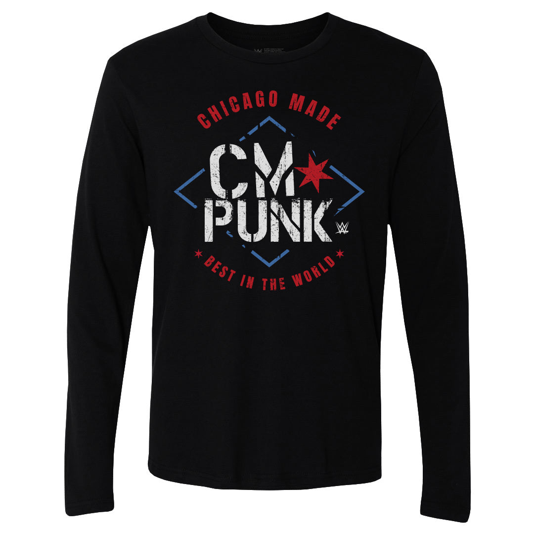 CM Punk Men&#39;s Long Sleeve T-Shirt | 500 LEVEL