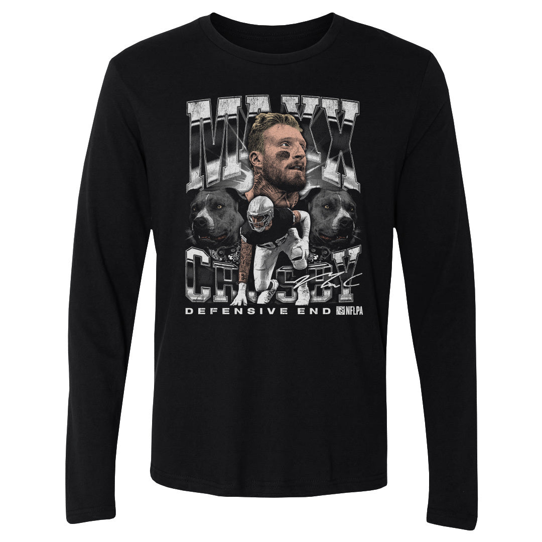 Maxx Crosby Men&#39;s Long Sleeve T-Shirt | 500 LEVEL