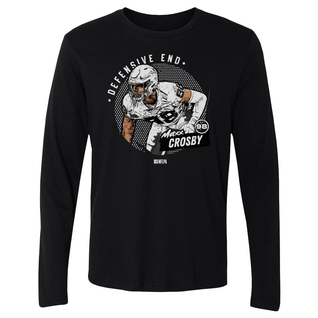 Maxx Crosby Men&#39;s Long Sleeve T-Shirt | 500 LEVEL