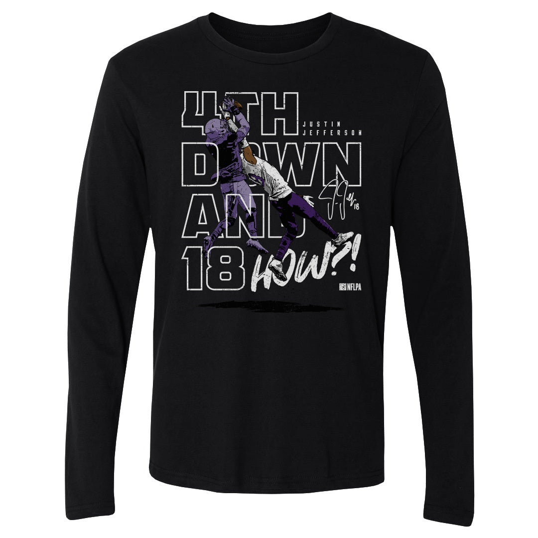 Justin Jefferson Men&#39;s Long Sleeve T-Shirt | 500 LEVEL