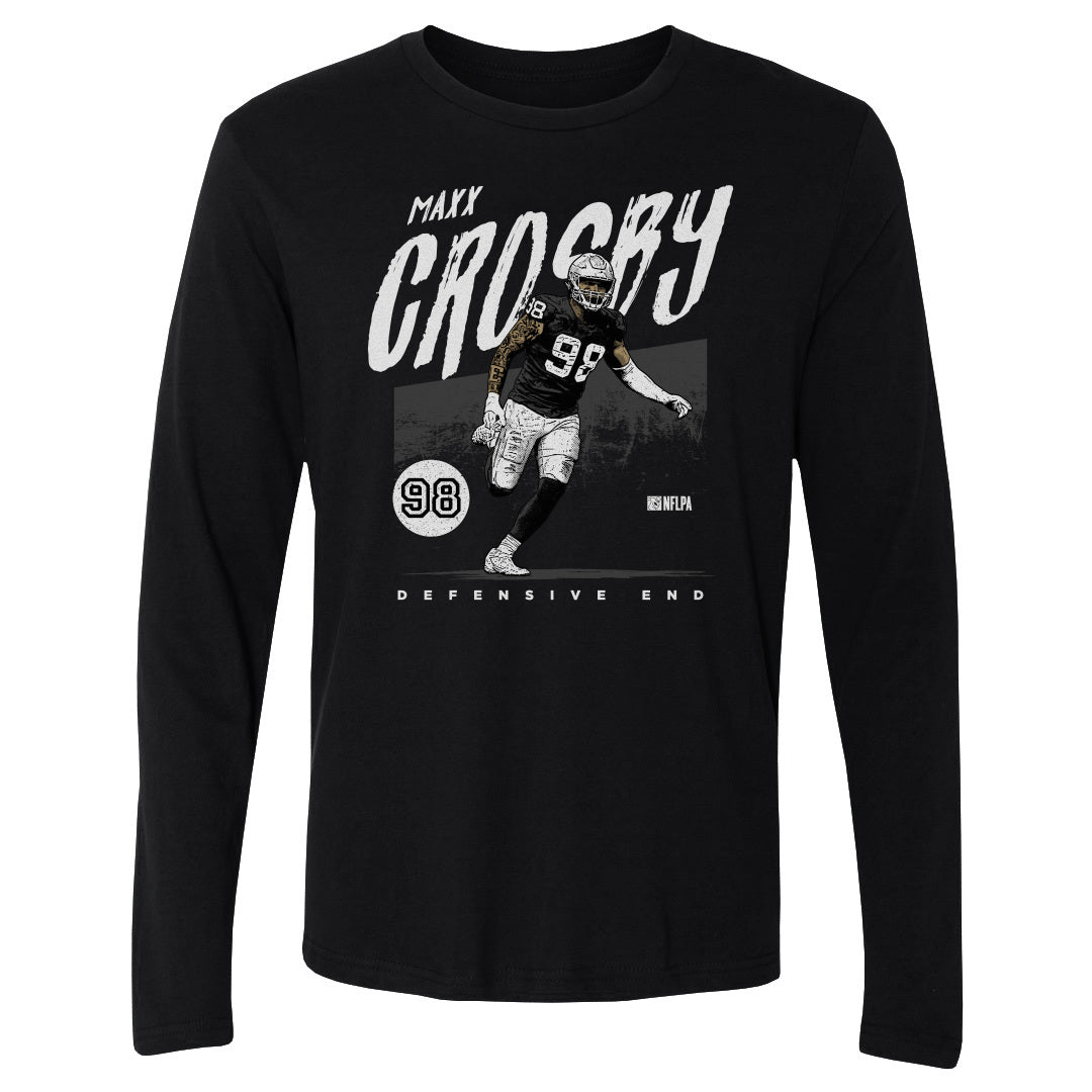 Maxx Crosby Men&#39;s Long Sleeve T-Shirt | 500 LEVEL