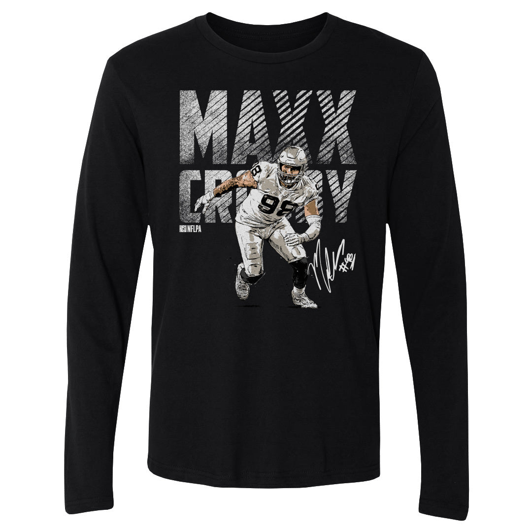 Maxx Crosby Men&#39;s Long Sleeve T-Shirt | 500 LEVEL