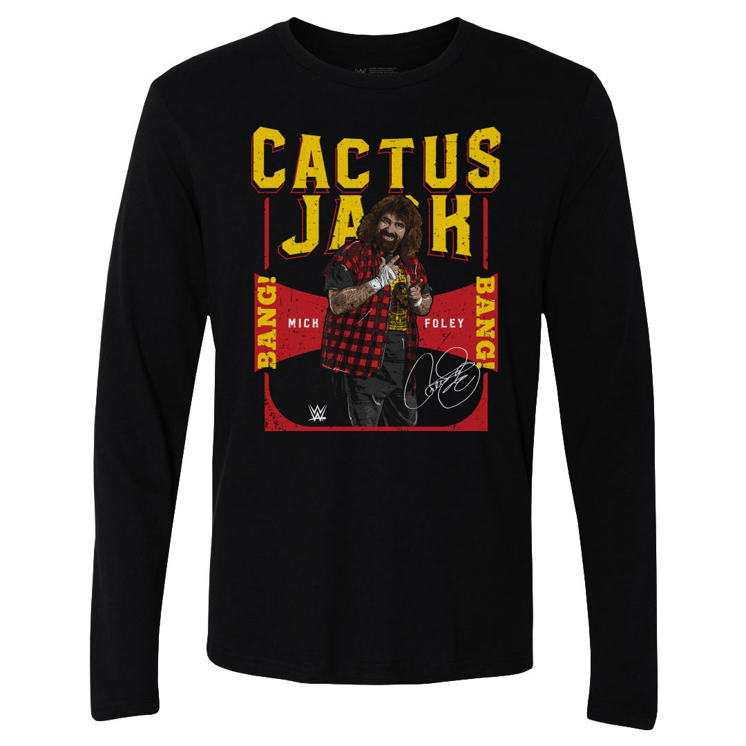 Cactus Jack Men's Long Sleeve T-Shirt | Legends WWE Men's Long