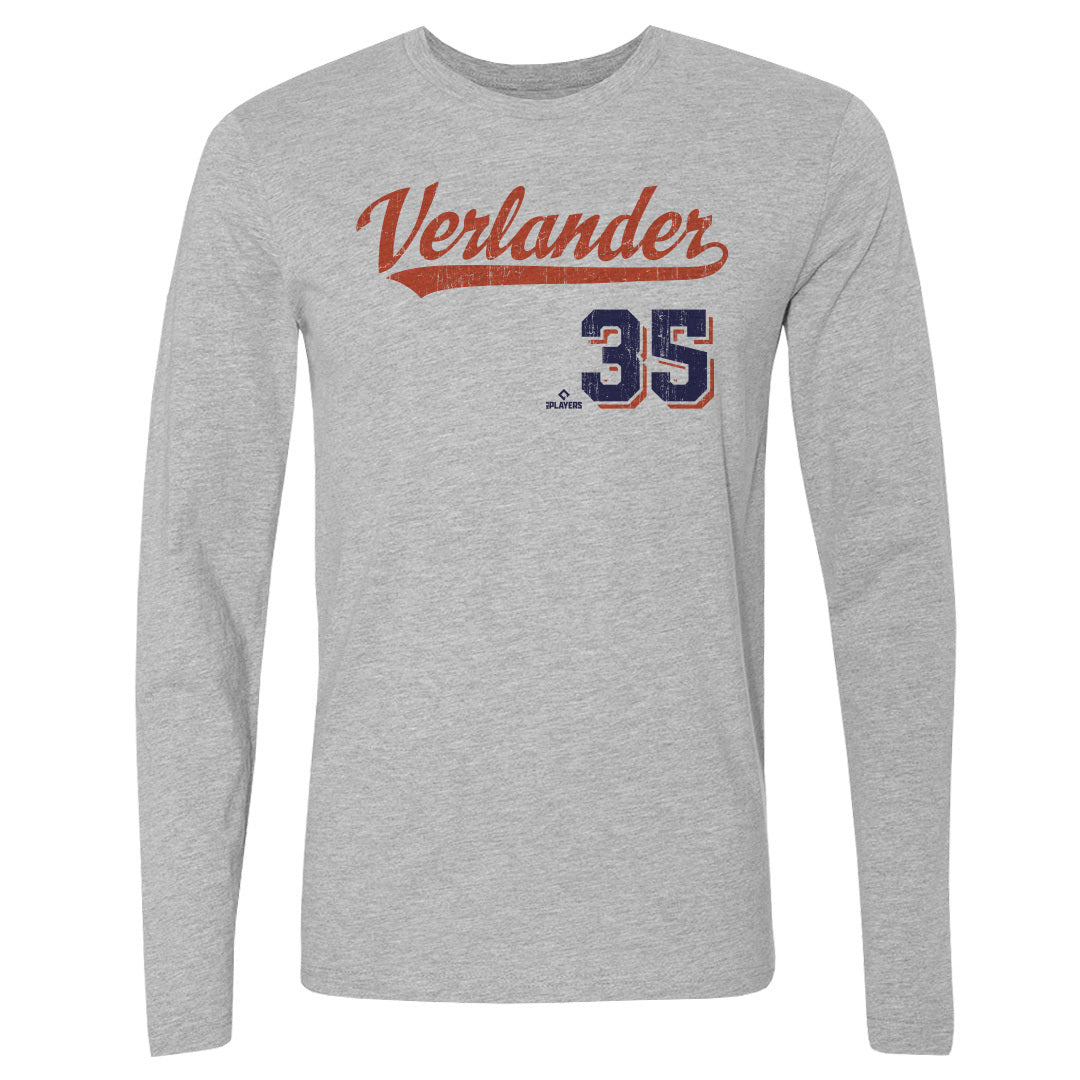 Justin Verlander Men&#39;s Long Sleeve T-Shirt | 500 LEVEL