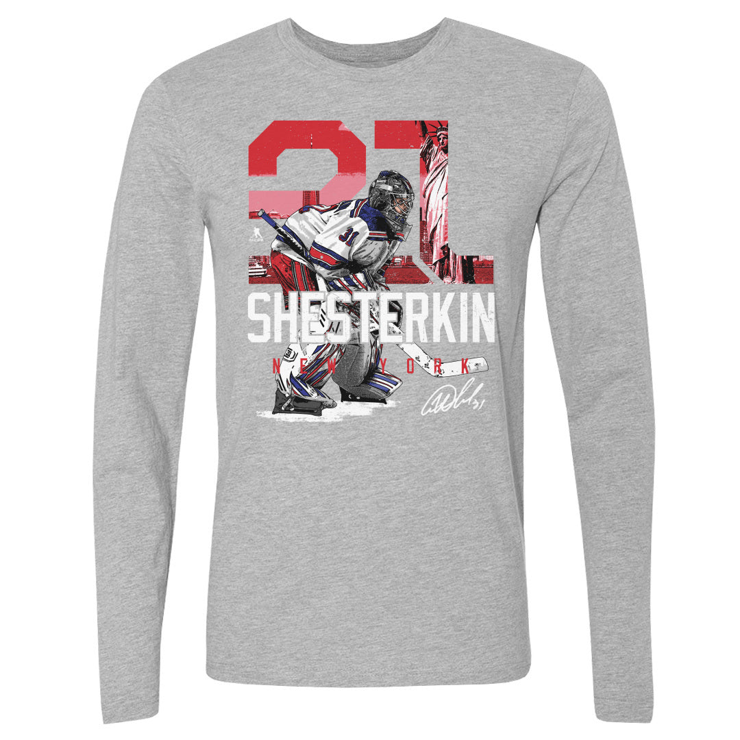 Igor Shesterkin Men&#39;s Long Sleeve T-Shirt | 500 LEVEL