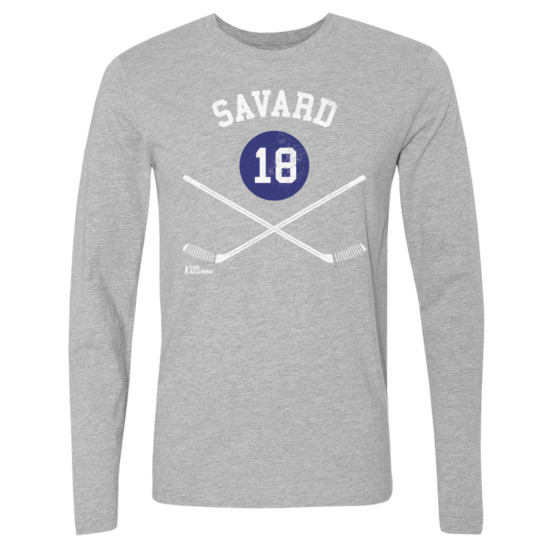 Serge Savard Men&#39;s Long Sleeve T-Shirt | 500 LEVEL