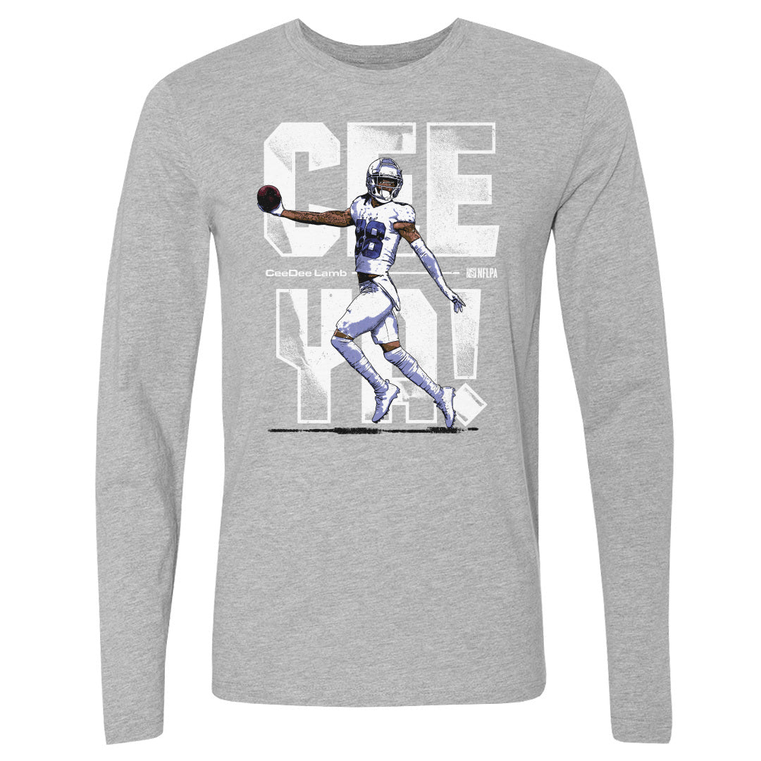 CeeDee Lamb Men&#39;s Long Sleeve T-Shirt | 500 LEVEL