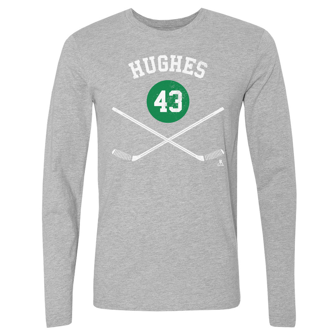 Quinn Hughes Men&#39;s Long Sleeve T-Shirt | 500 LEVEL