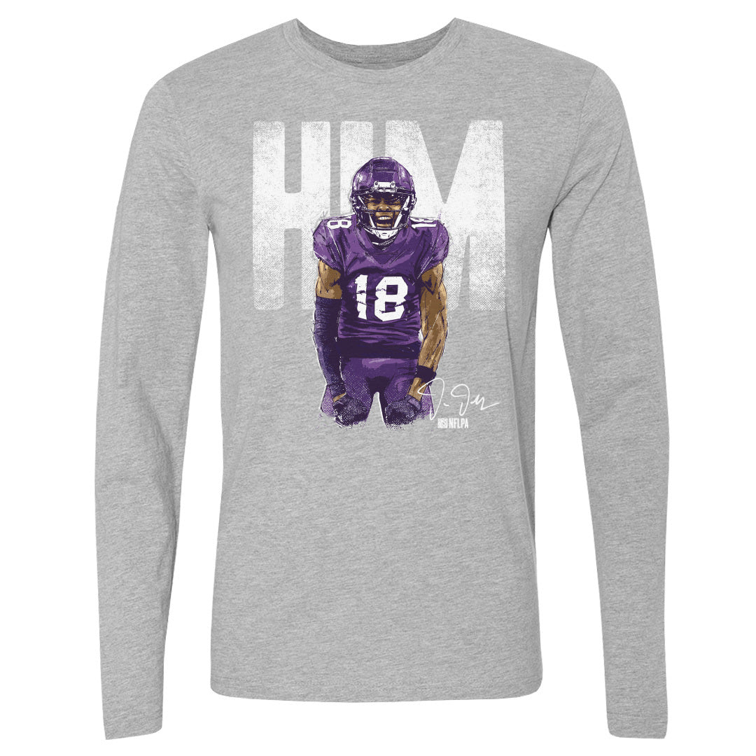 Justin Jefferson Men's Long Sleeve T-Shirt, Minnesota Football Men's Long  Sleeve T-Shirt