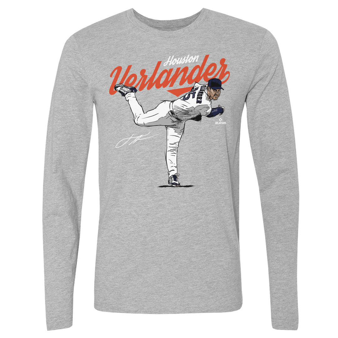 Justin Verlander Men&#39;s Long Sleeve T-Shirt | 500 LEVEL