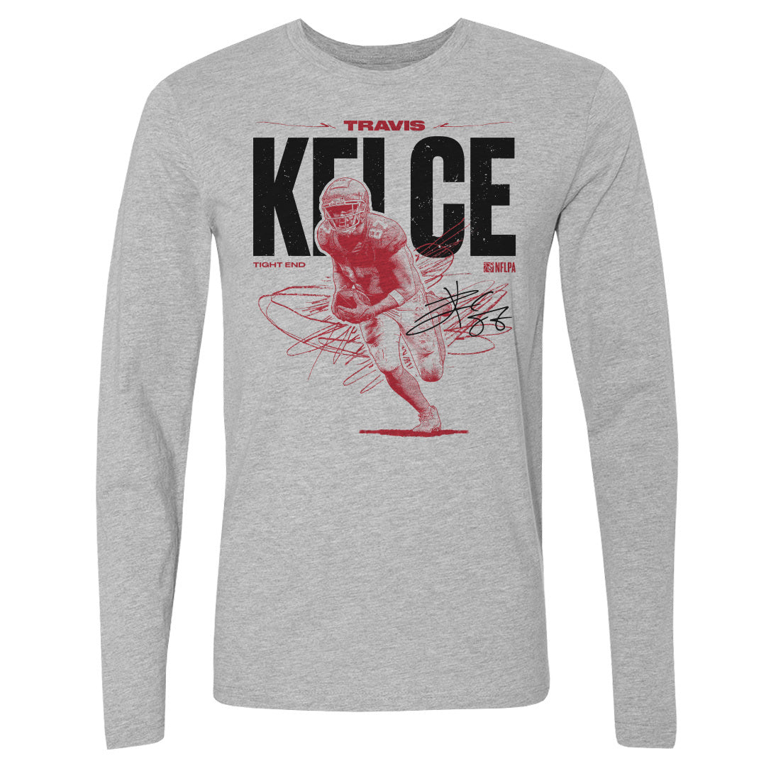 Travis Kelce Men&#39;s Long Sleeve T-Shirt | 500 LEVEL