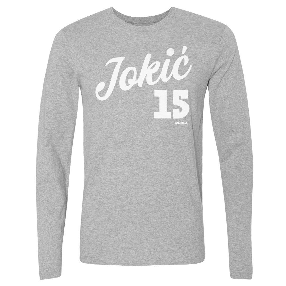 Nikola Jokic Men&#39;s Long Sleeve T-Shirt | 500 LEVEL