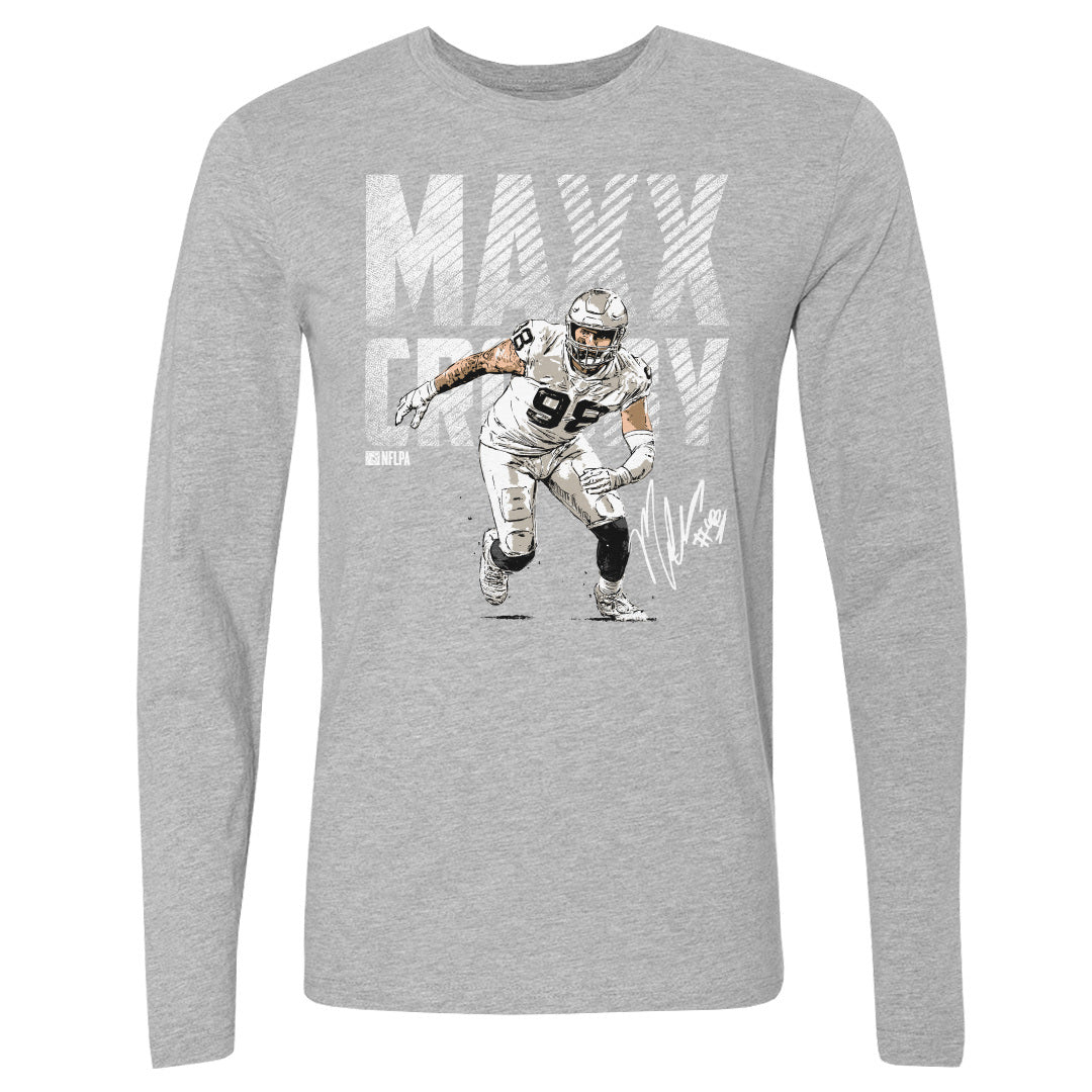 Maxx Crosby Men&#39;s Long Sleeve T-Shirt | 500 LEVEL