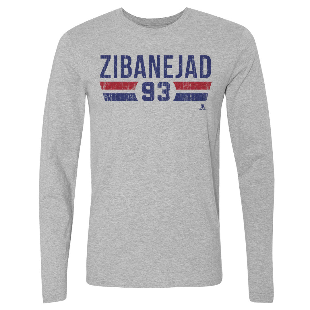 Mika Zibanejad Men&#39;s Long Sleeve T-Shirt | 500 LEVEL