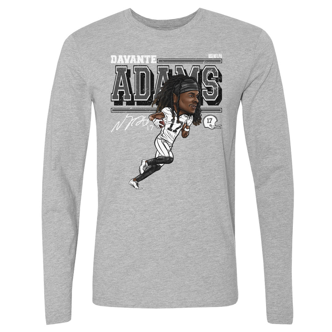 Davante Adams Las Vegas Raiders Men's Name & Number Logo T-Shirt - Ash