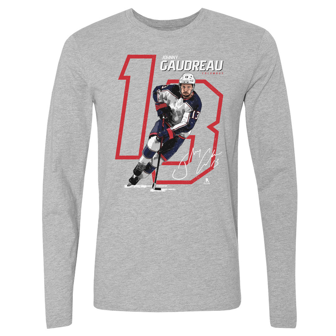 Johnny Gaudreau Men&#39;s Long Sleeve T-Shirt | 500 LEVEL