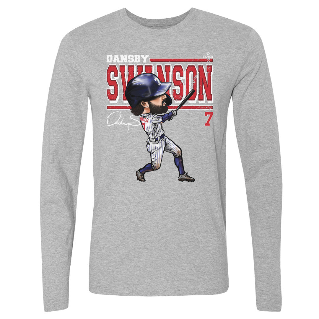 Dansby Swanson Men&#39;s Long Sleeve T-Shirt | 500 LEVEL