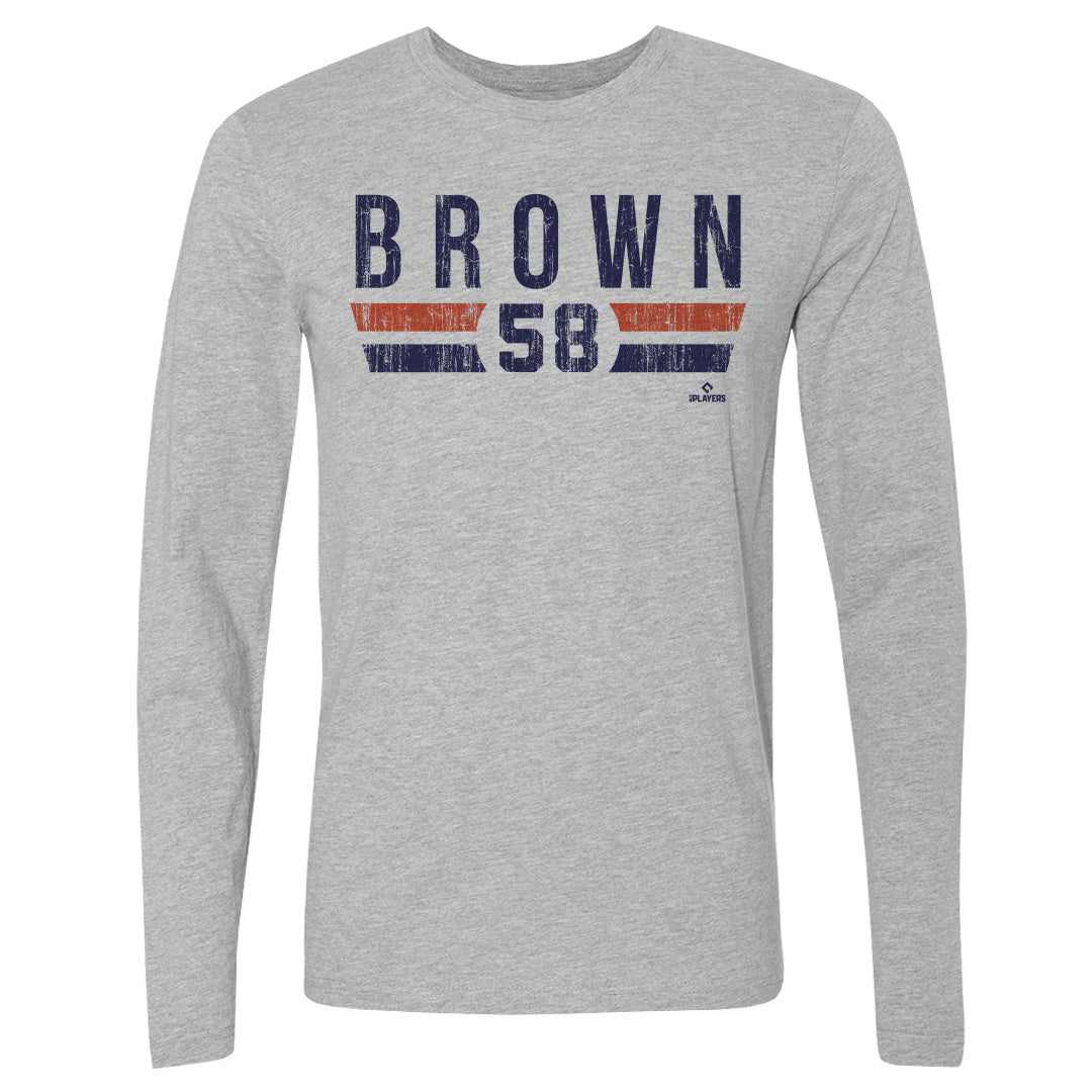 Hunter Brown Men&#39;s Long Sleeve T-Shirt | 500 LEVEL