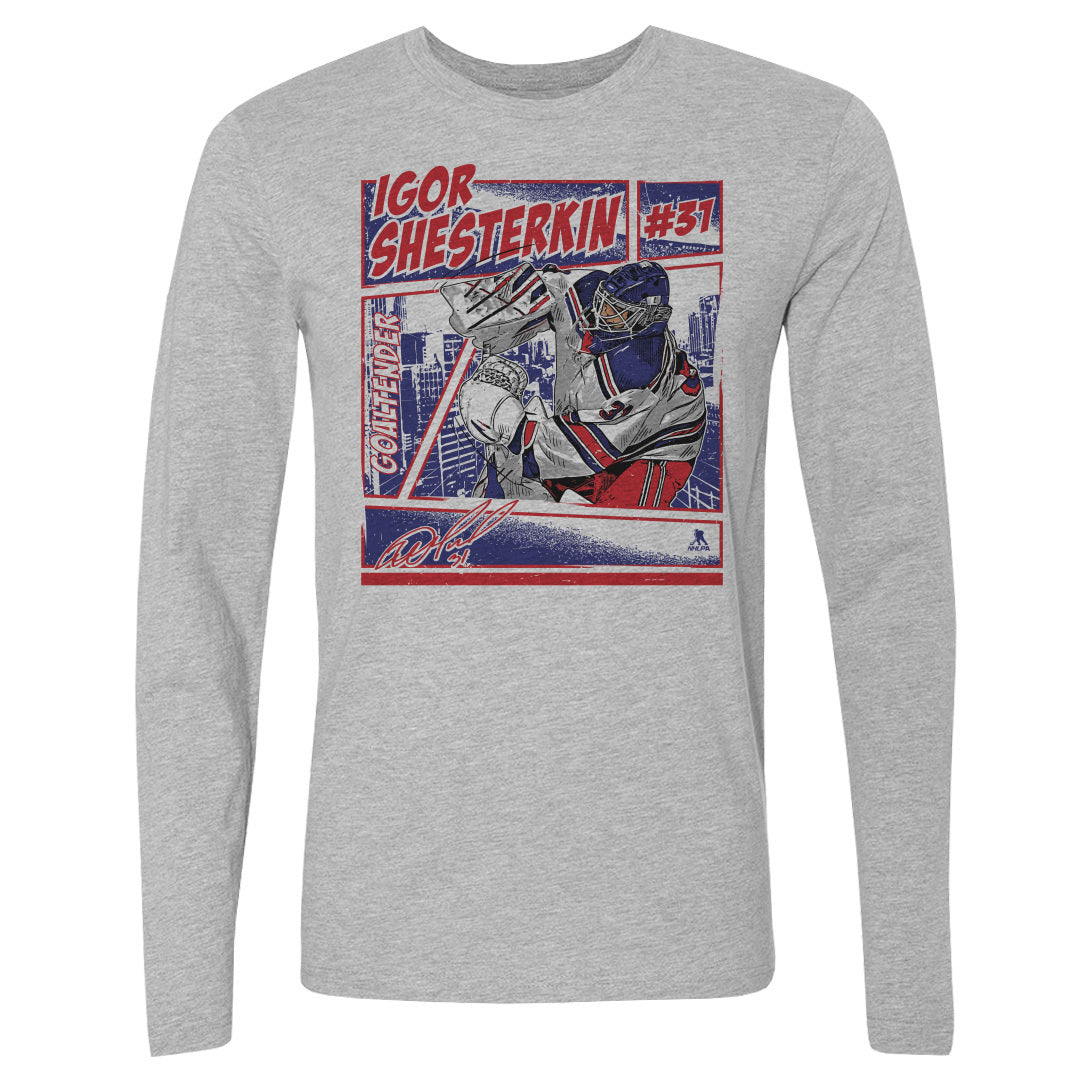 Igor Shesterkin Men&#39;s Long Sleeve T-Shirt | 500 LEVEL