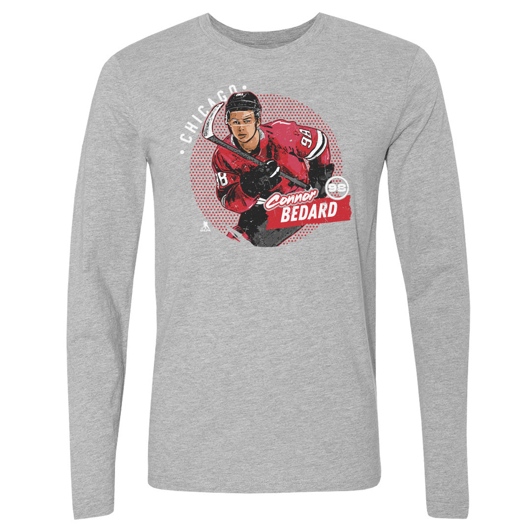 Connor Bedard Men&#39;s Long Sleeve T-Shirt | 500 LEVEL