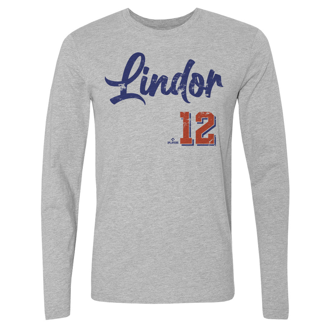 Francisco Lindor Men&#39;s Long Sleeve T-Shirt | 500 LEVEL