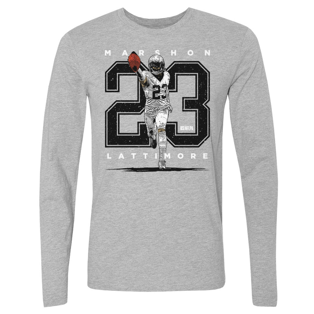 Marshon Lattimore Men's Long Sleeve T-Shirt, New Orleans Football Men's  Long Sleeve T-Shirt