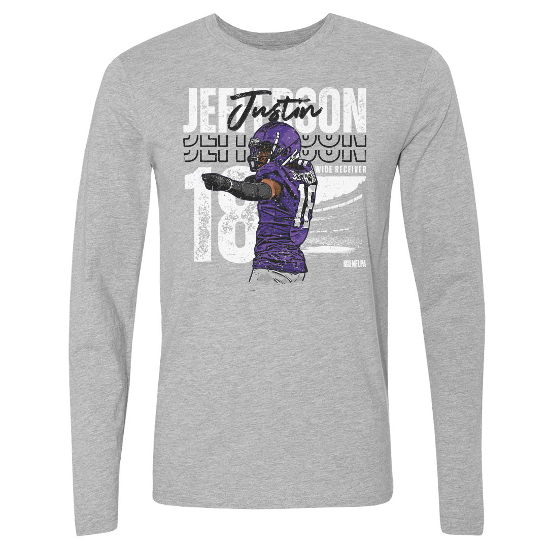 Justin Jefferson Men&#39;s Long Sleeve T-Shirt | 500 LEVEL