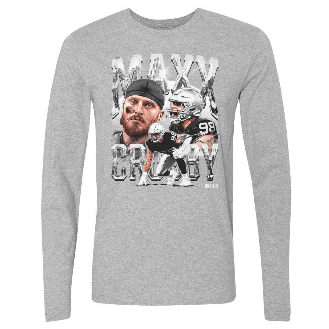 Maxx Crosby Men&#39;s Long Sleeve T-Shirt | 500 LEVEL