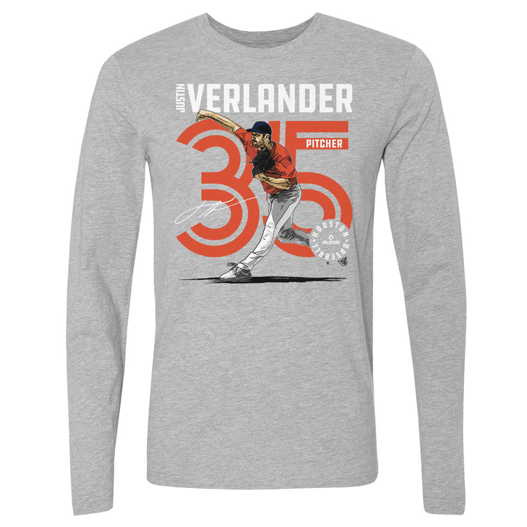 Justin Verlander Men&#39;s Long Sleeve T-Shirt | 500 LEVEL