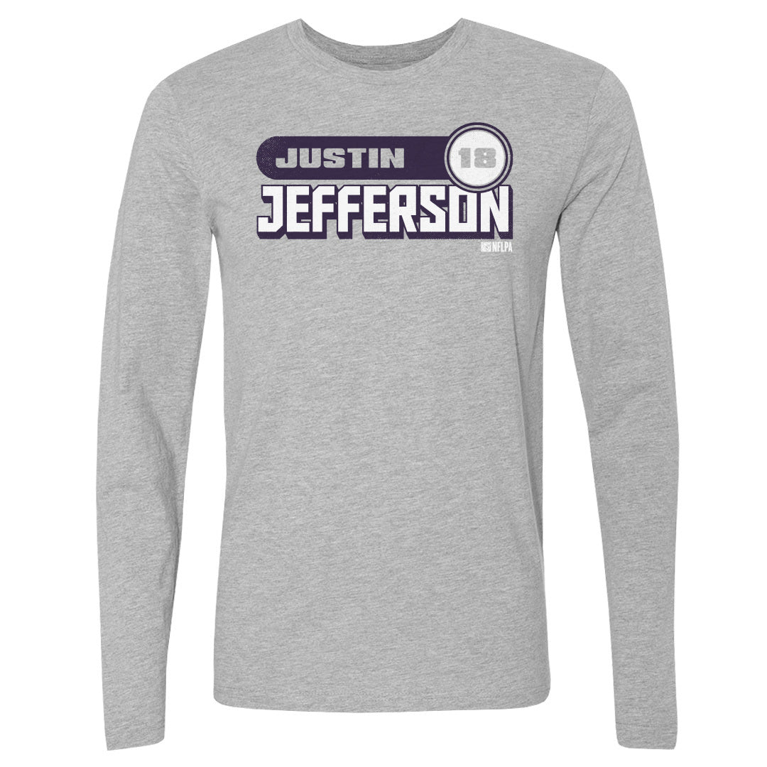 Justin Jefferson Men&#39;s Long Sleeve T-Shirt | 500 LEVEL