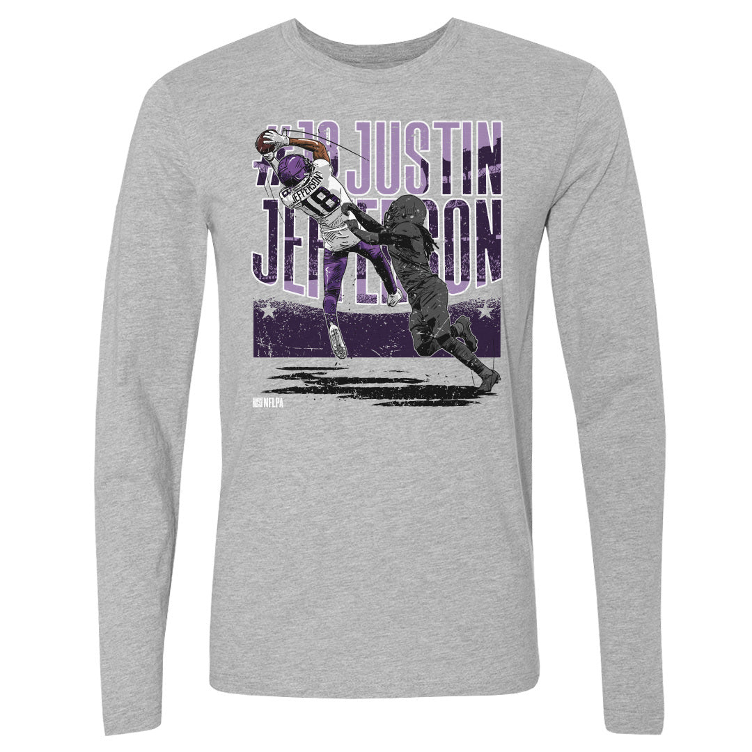 Justin Jefferson Men&#39;s Long Sleeve T-Shirt | 500 LEVEL