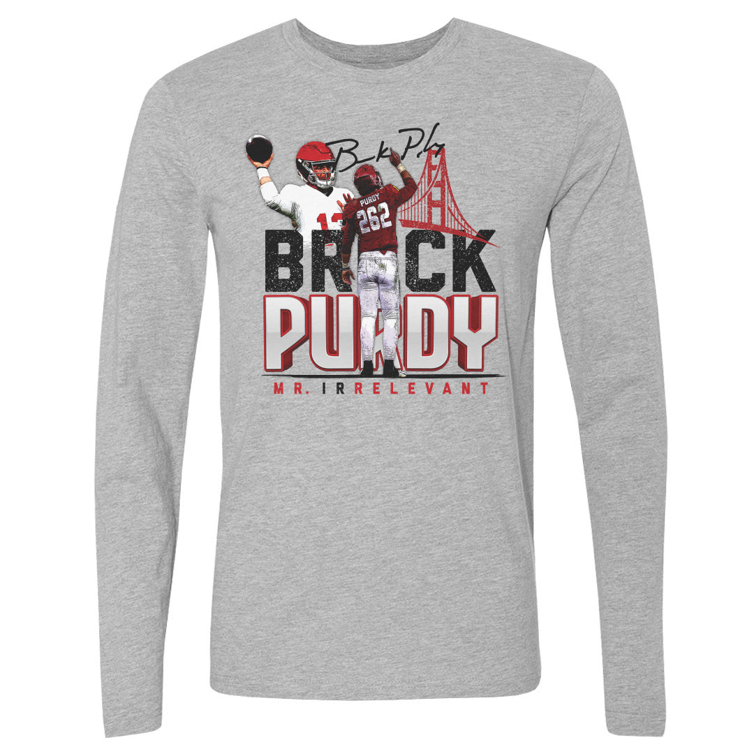 Brock Purdy Men&#39;s Long Sleeve T-Shirt | 500 LEVEL