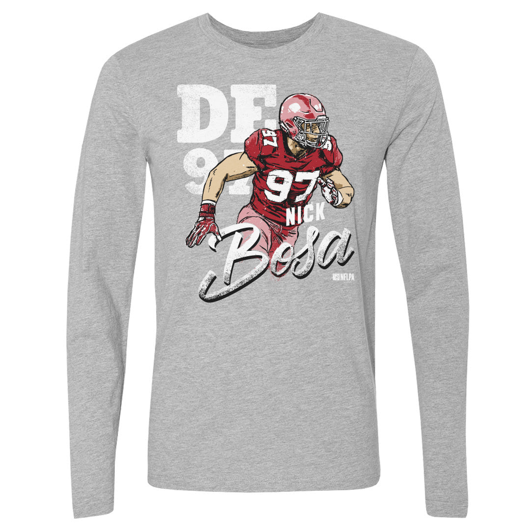 Nick Bosa Men&#39;s Long Sleeve T-Shirt | 500 LEVEL