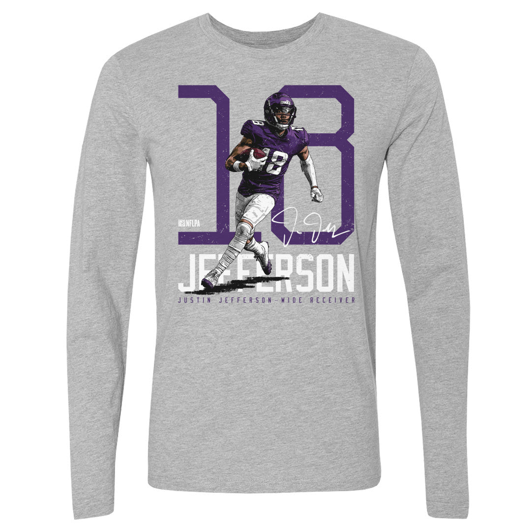 Justin Jefferson Men&#39;s Long Sleeve T-Shirt | 500 LEVEL