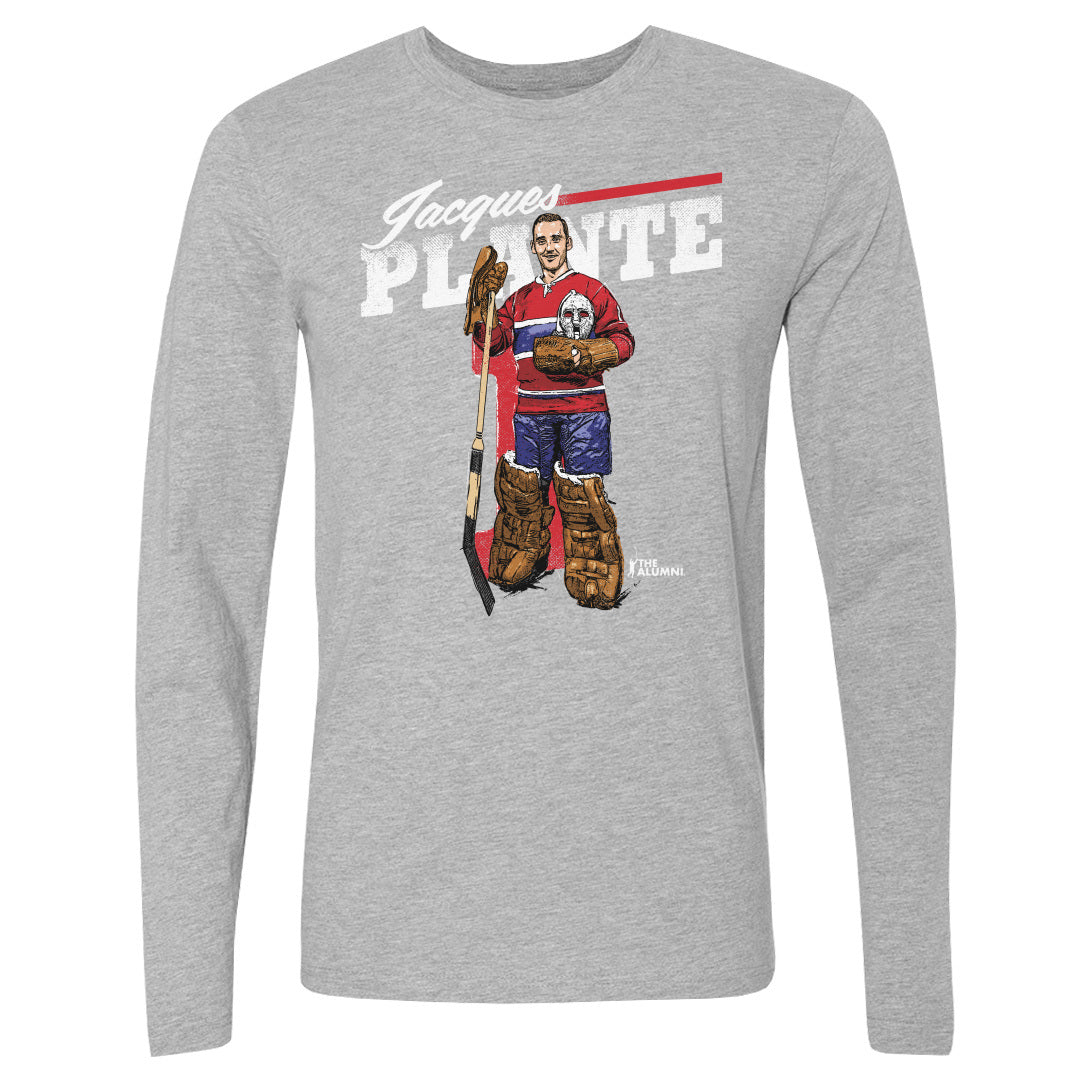 Jacques Plante Men&#39;s Long Sleeve T-Shirt | 500 LEVEL