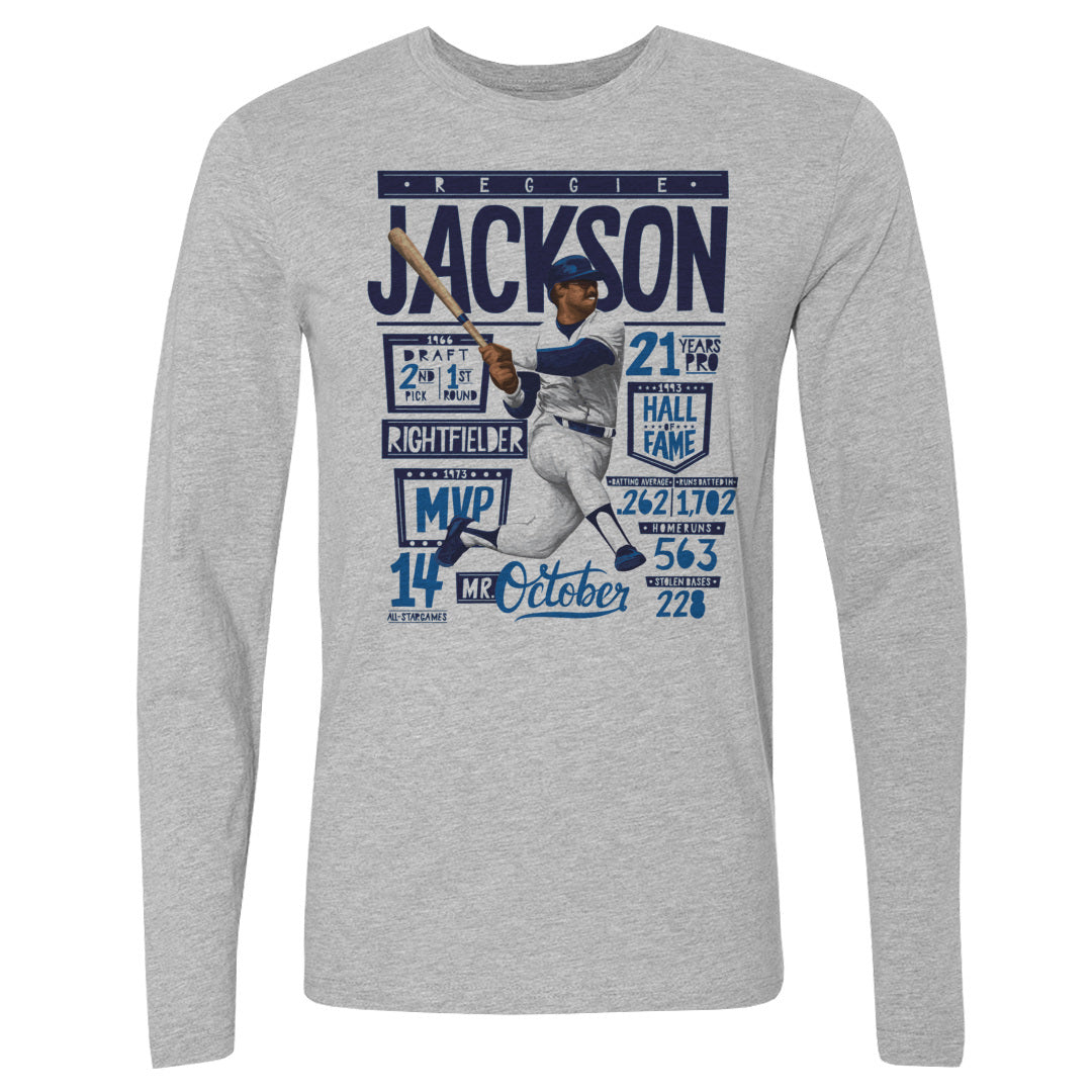 Reggie Jackson Men&#39;s Long Sleeve T-Shirt | 500 LEVEL