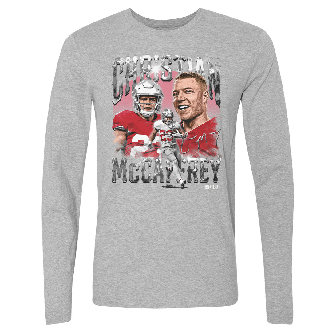 Christian McCaffrey Men&#39;s Long Sleeve T-Shirt | 500 LEVEL