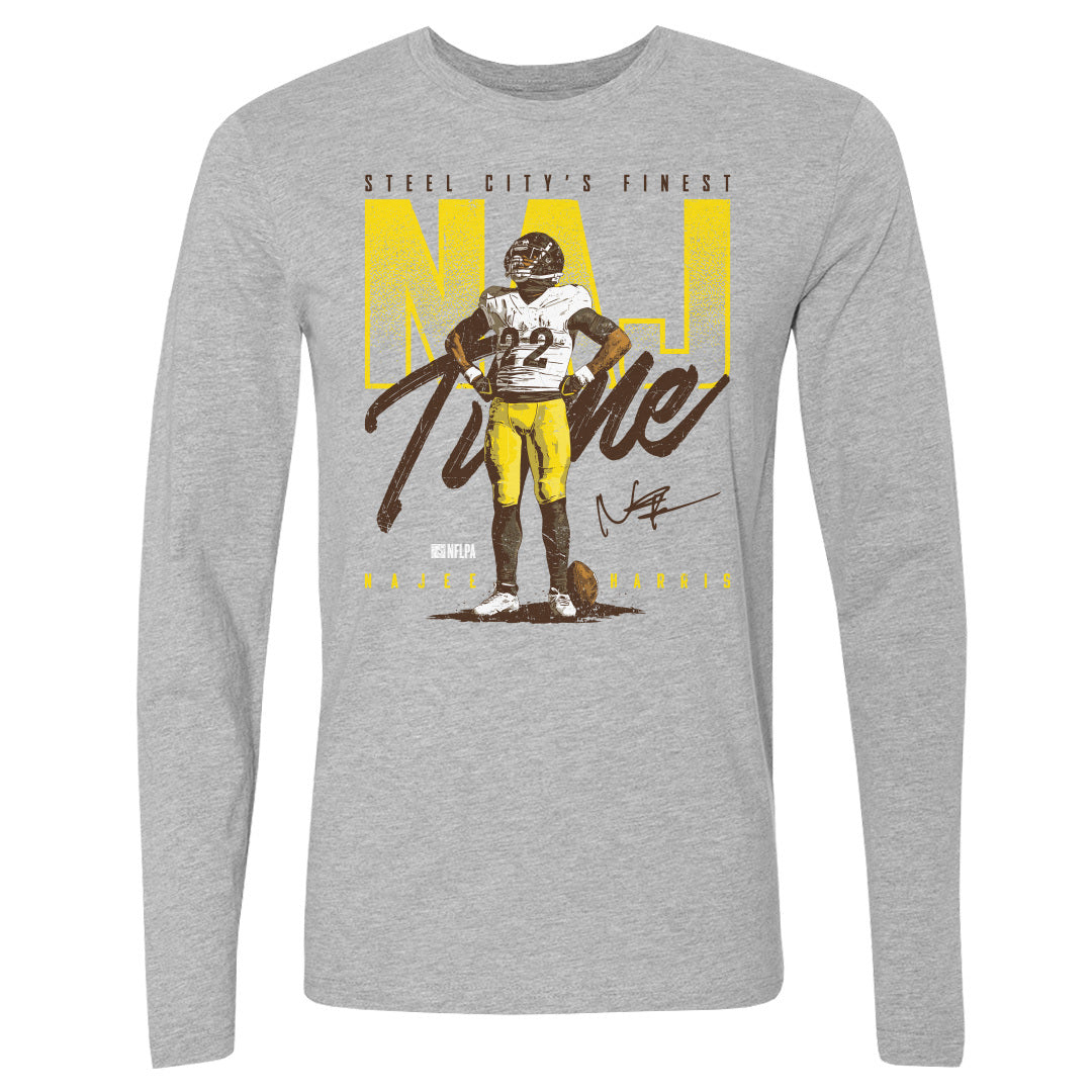 Najee Harris Men's Long Sleeve T-Shirt 3601, Pittsburgh Football Men's  Long Sleeve T-Shirt