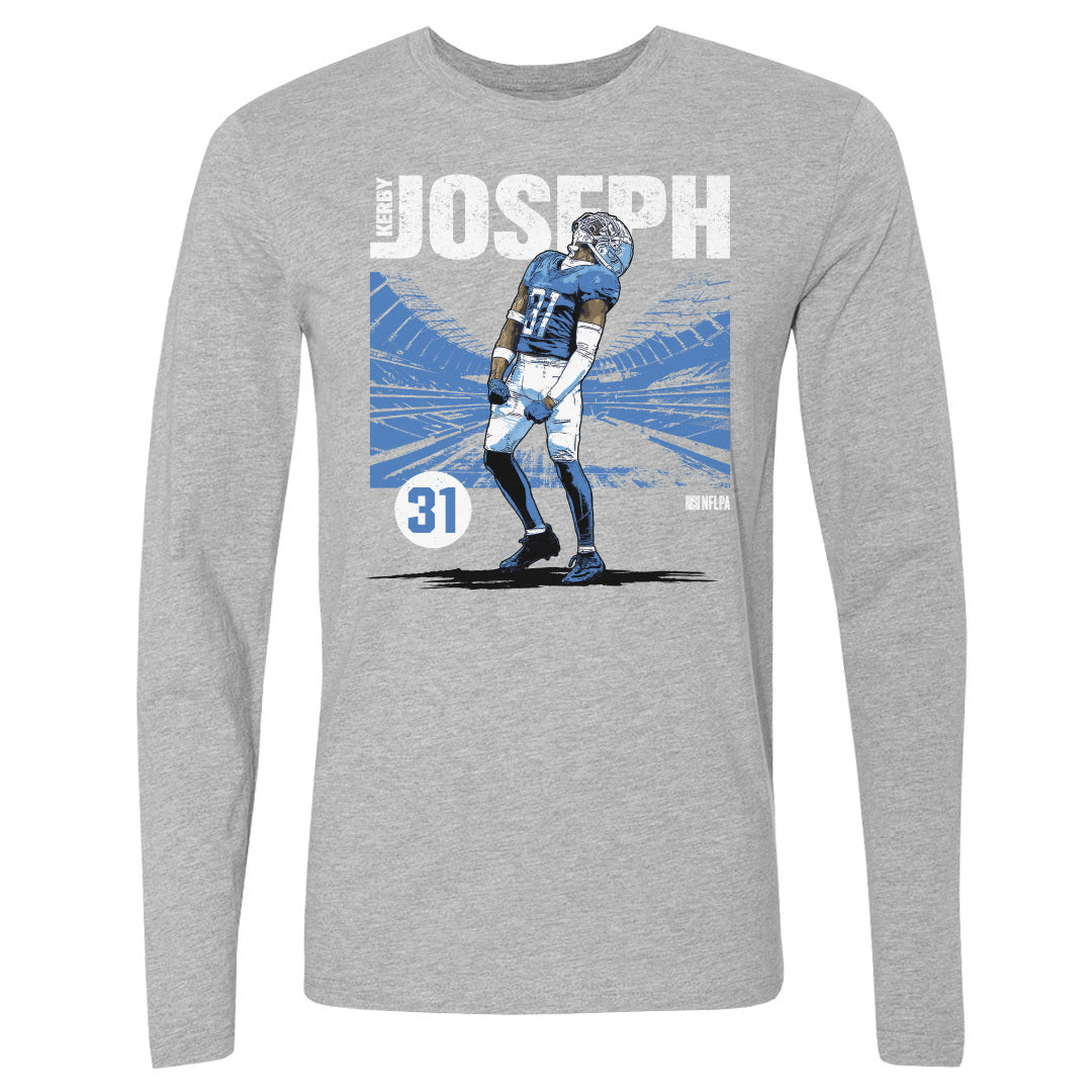 Kerby Joseph Men's Long Sleeve T-Shirt, Detroit Football Men's Long Sleeve  T-Shirt