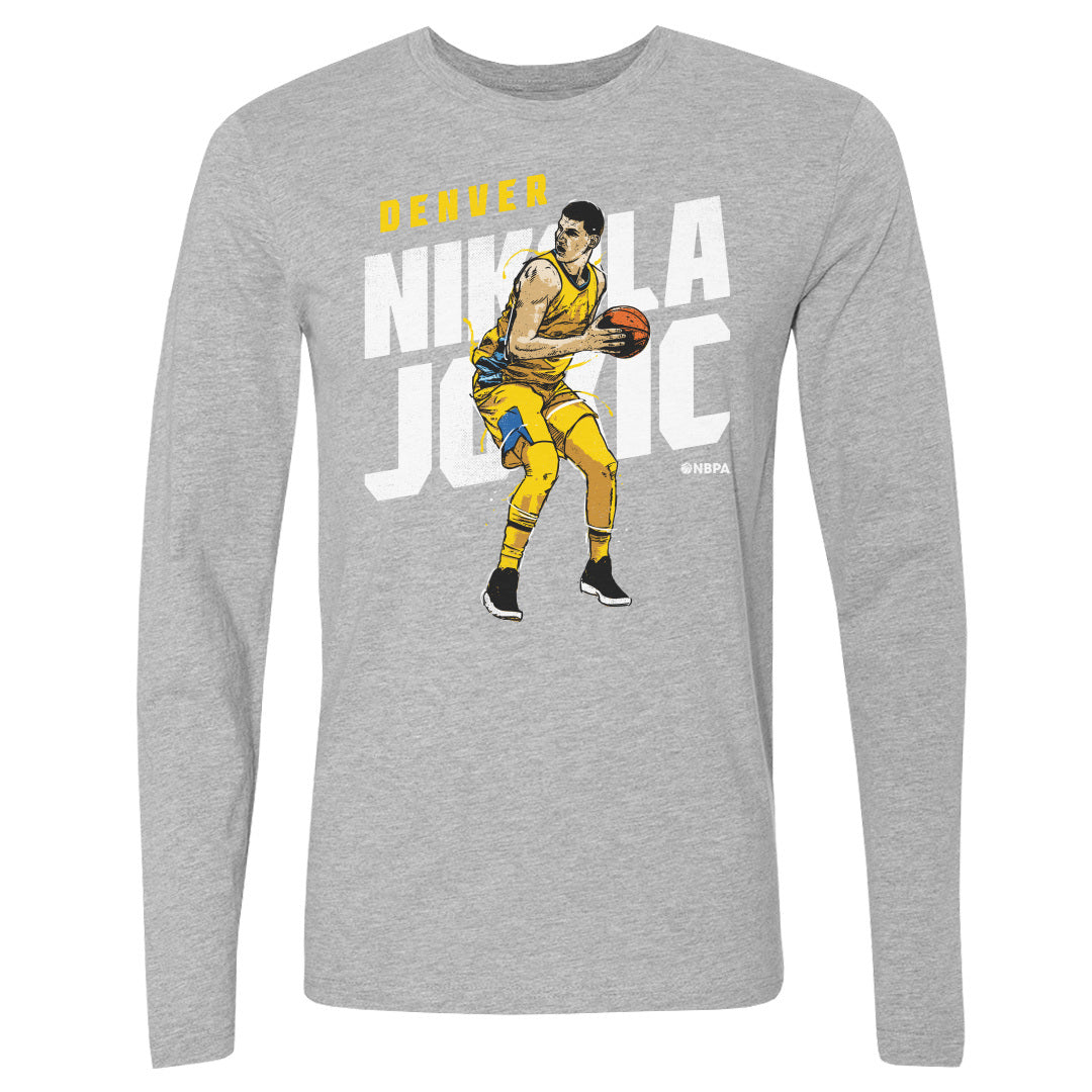 Nikola Jokic Men&#39;s Long Sleeve T-Shirt | 500 LEVEL