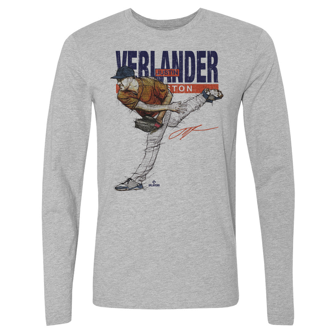 Justin Verlander Men&#39;s Long Sleeve T-Shirt | 500 LEVEL