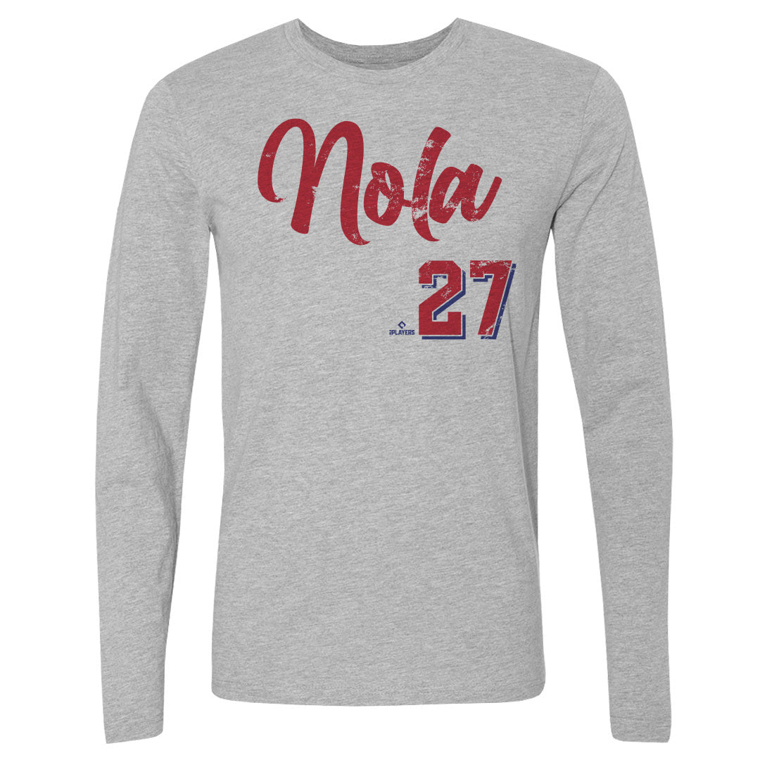 Aaron Nola Men&#39;s Long Sleeve T-Shirt | 500 LEVEL