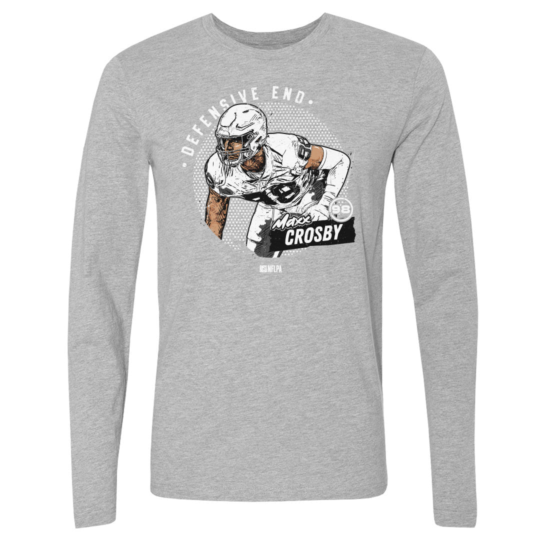 Maxx Crosby Men&#39;s Long Sleeve T-Shirt | 500 LEVEL