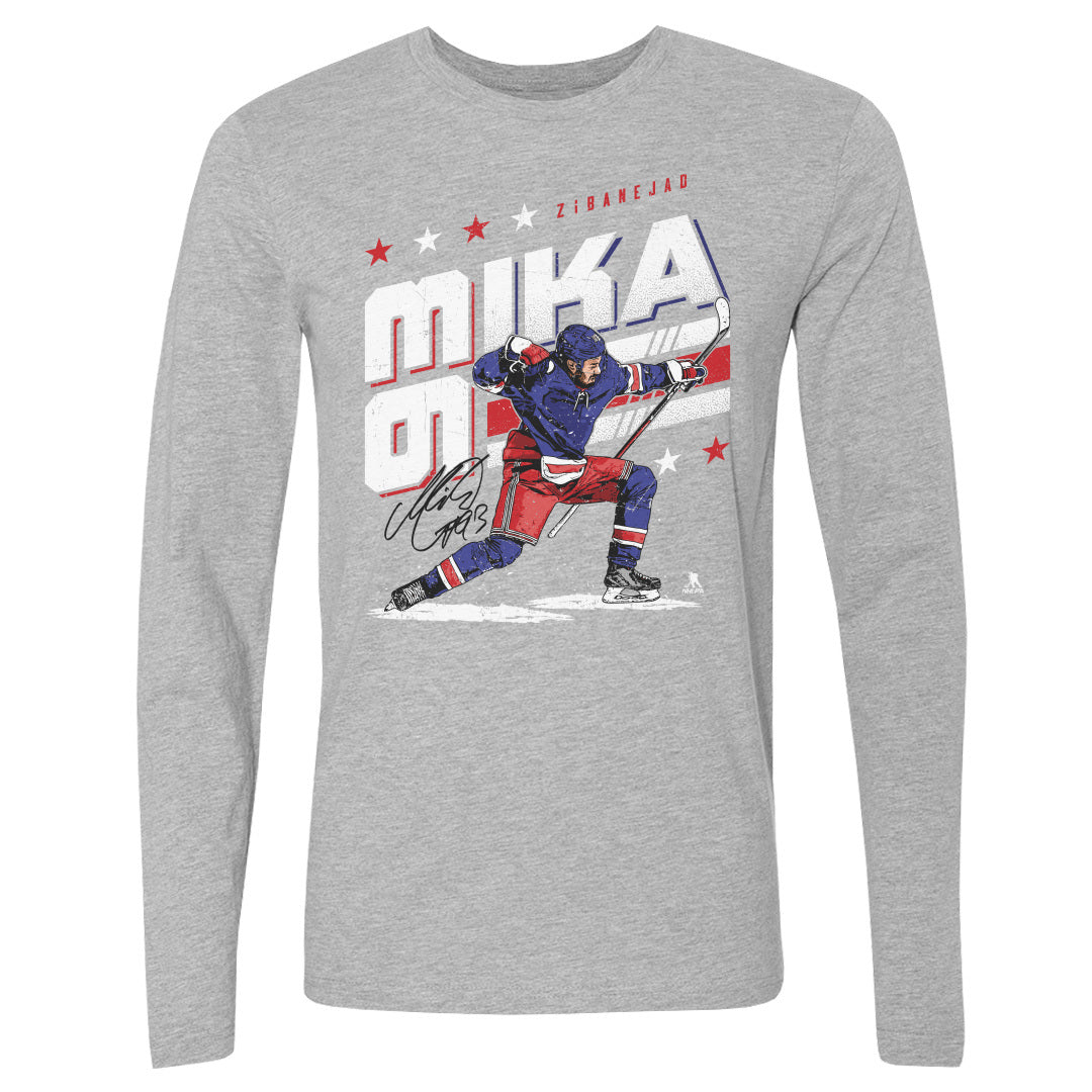 Mika Zibanejad Men&#39;s Long Sleeve T-Shirt | 500 LEVEL