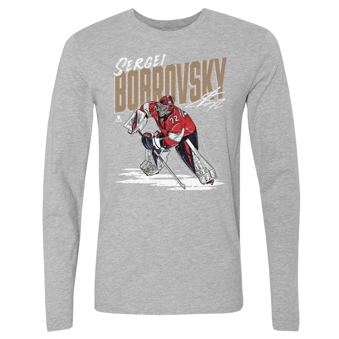 Sergei Bobrovsky Men&#39;s Long Sleeve T-Shirt | 500 LEVEL